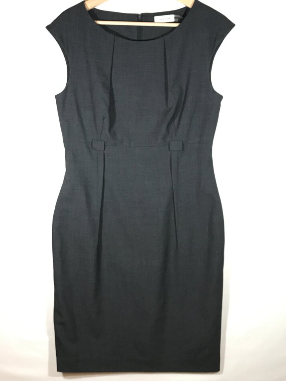 Calvin Klein Women's 10 Gray 3/4 Back Zip Sleeveless Lined Dress
